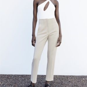 Oyster colored Zara trouser